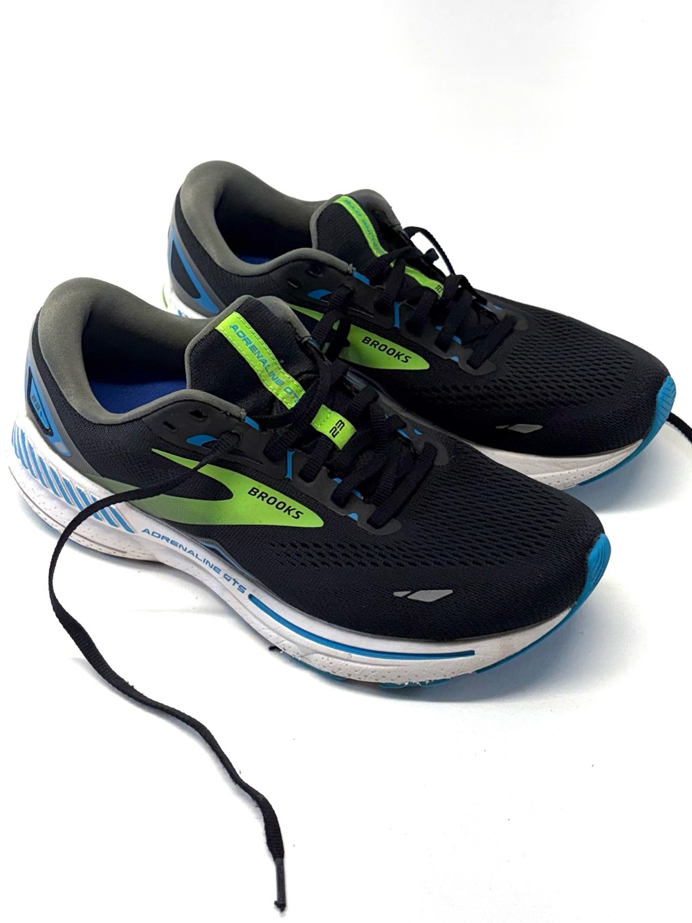 Brooks Adrenaline GTS 23 Men’s Running Shoes Black Blue Size 9